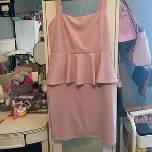 Lulus XL Blush Pink Peplum Dress